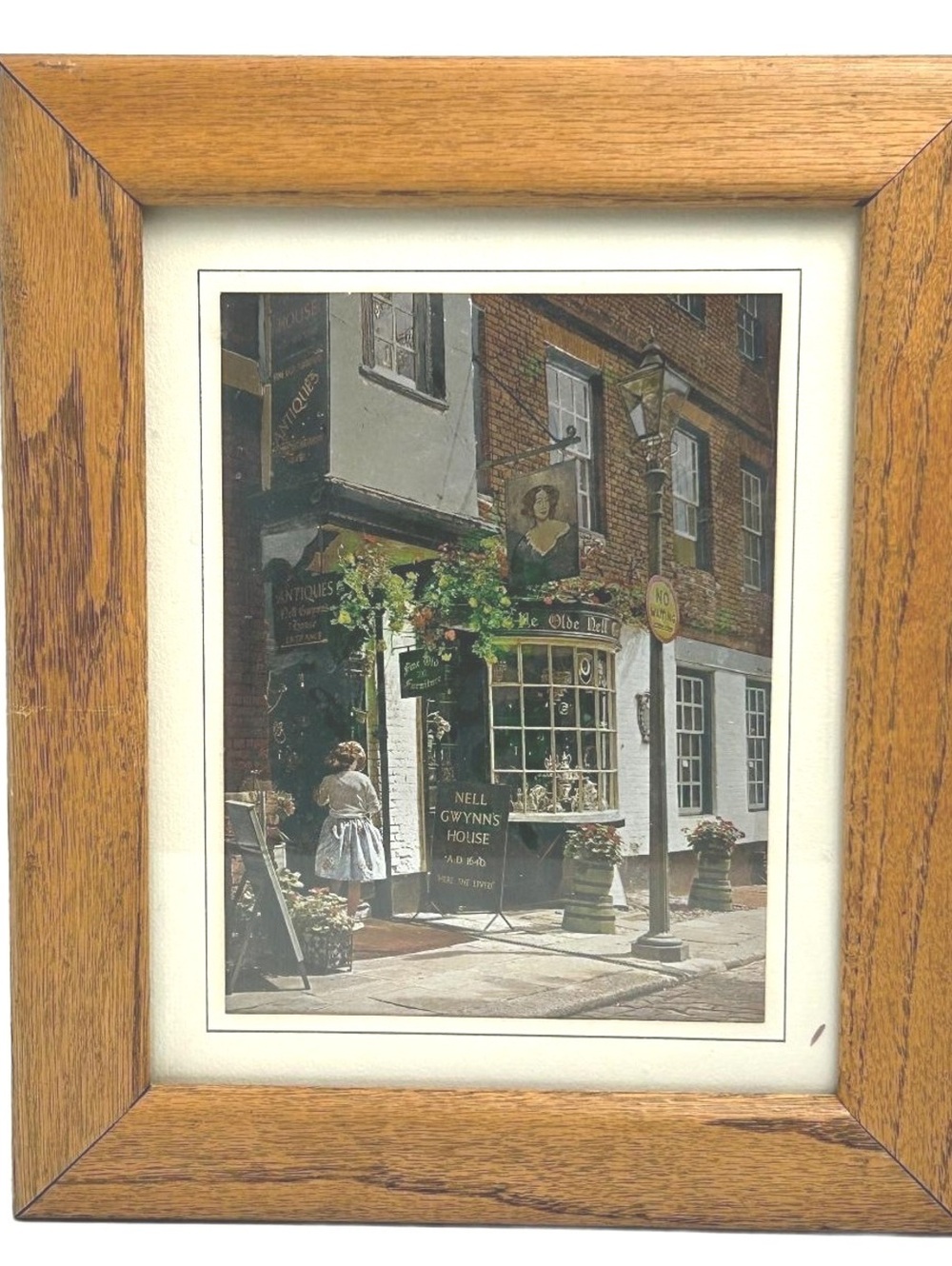 Vintage Dufex Foil Art Print Nell Gwynn’s House A.D. 1640 Framed and Matted